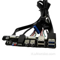 Dual USB Motherboard HD Audio Mic Altoparlante Potenza